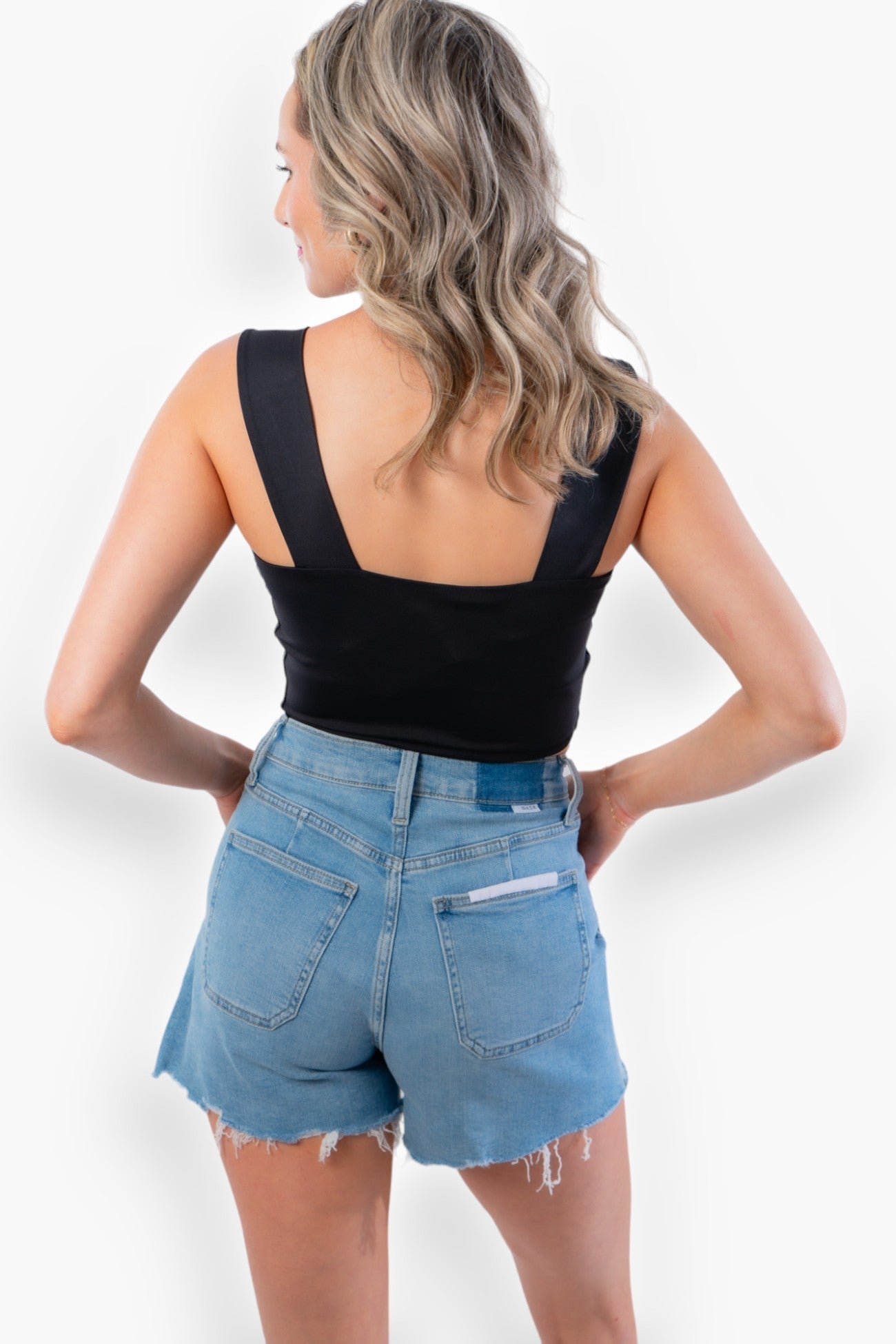 Clare Black Thick Strap Seamless Crop Top-Tops-RD Style-L. Mae Boutique &amp; Wild Mabel Clothing