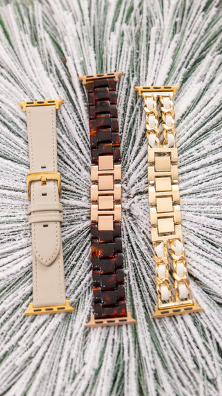 Classic Tortoise Shell Link Smartwatch Band-Accessories-AN Enterprises-L. Mae Boutique & Wild Mabel Clothing