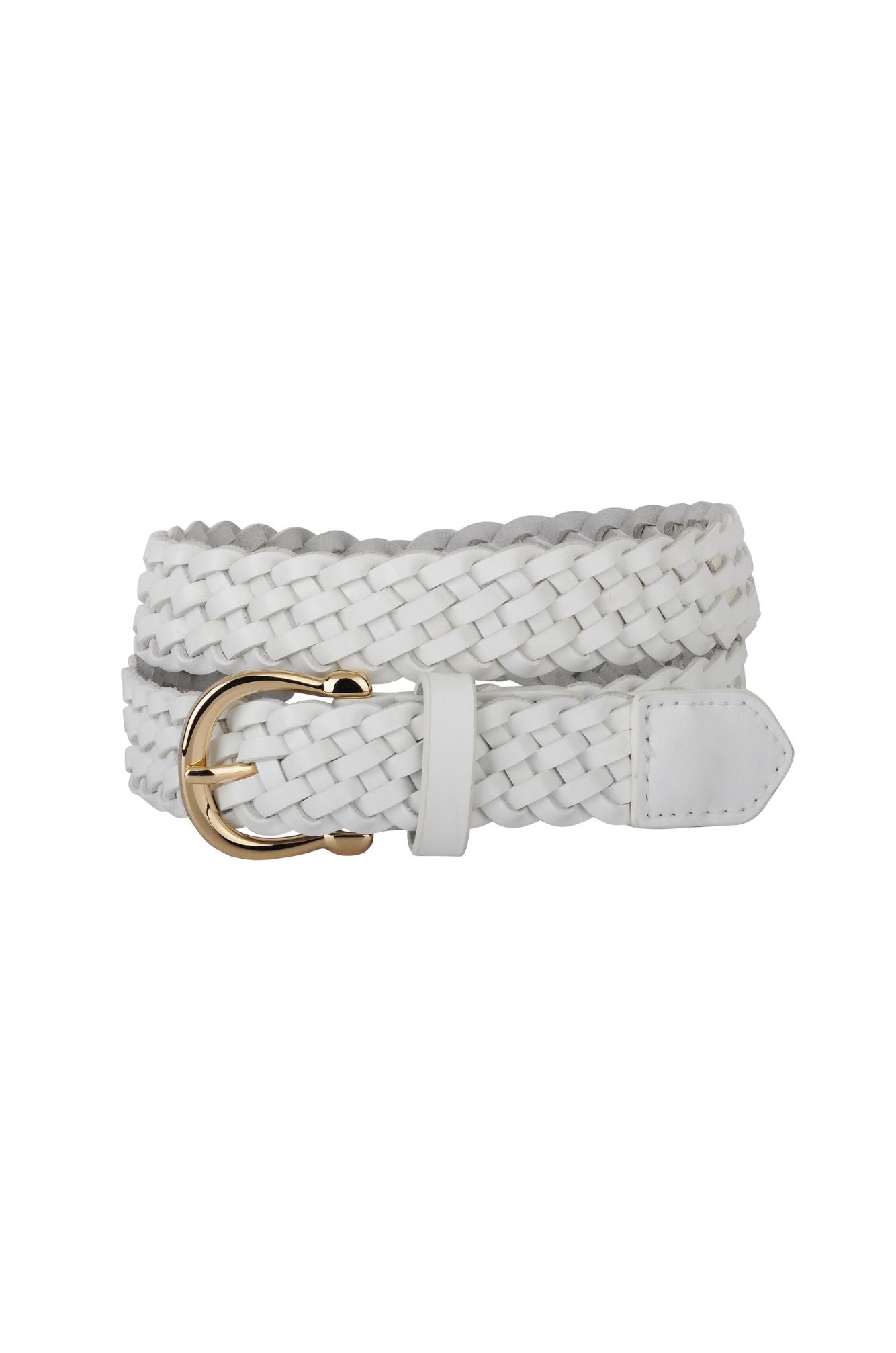 Classic White Braided Leather Belt-Accessories-Most Wanted USA-L. Mae Boutique & Wild Mabel Clothing