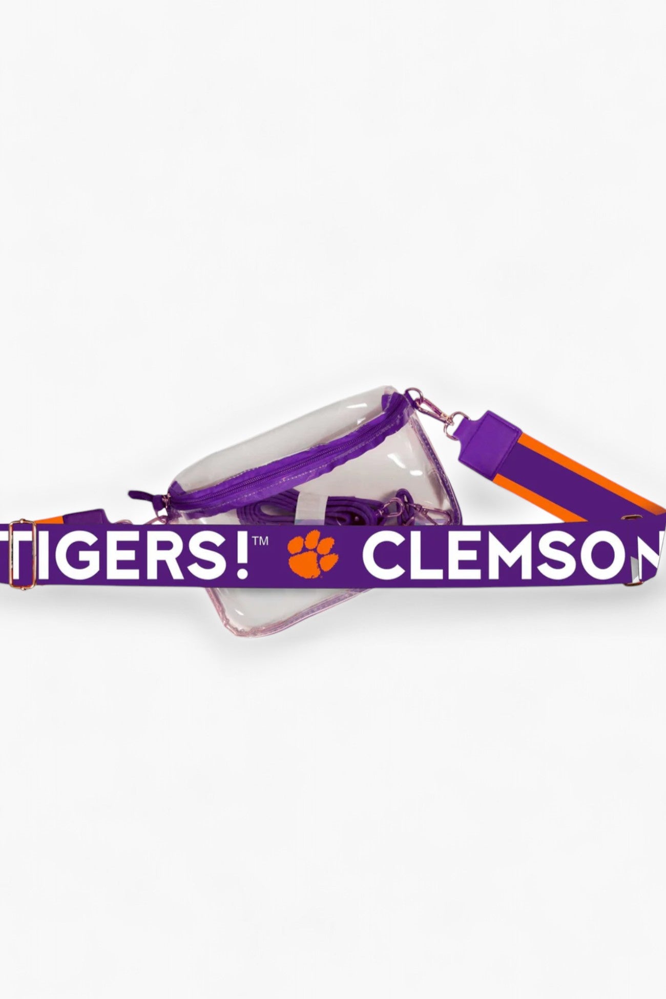 Clemson Clear Stadium Bag & Strap-Accessories-Desden-L. Mae Boutique & Wild Mabel Clothing