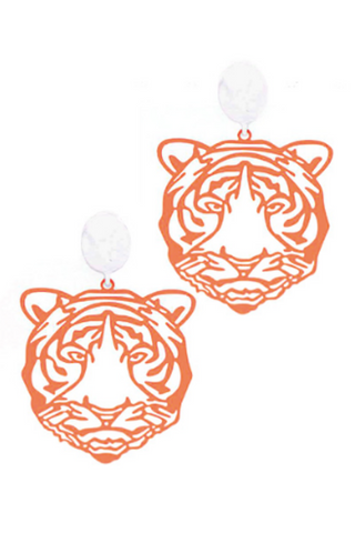 Clemson Tiger Earrings-Jewelry-Golden Stella-L. Mae Boutique & Wild Mabel Clothing