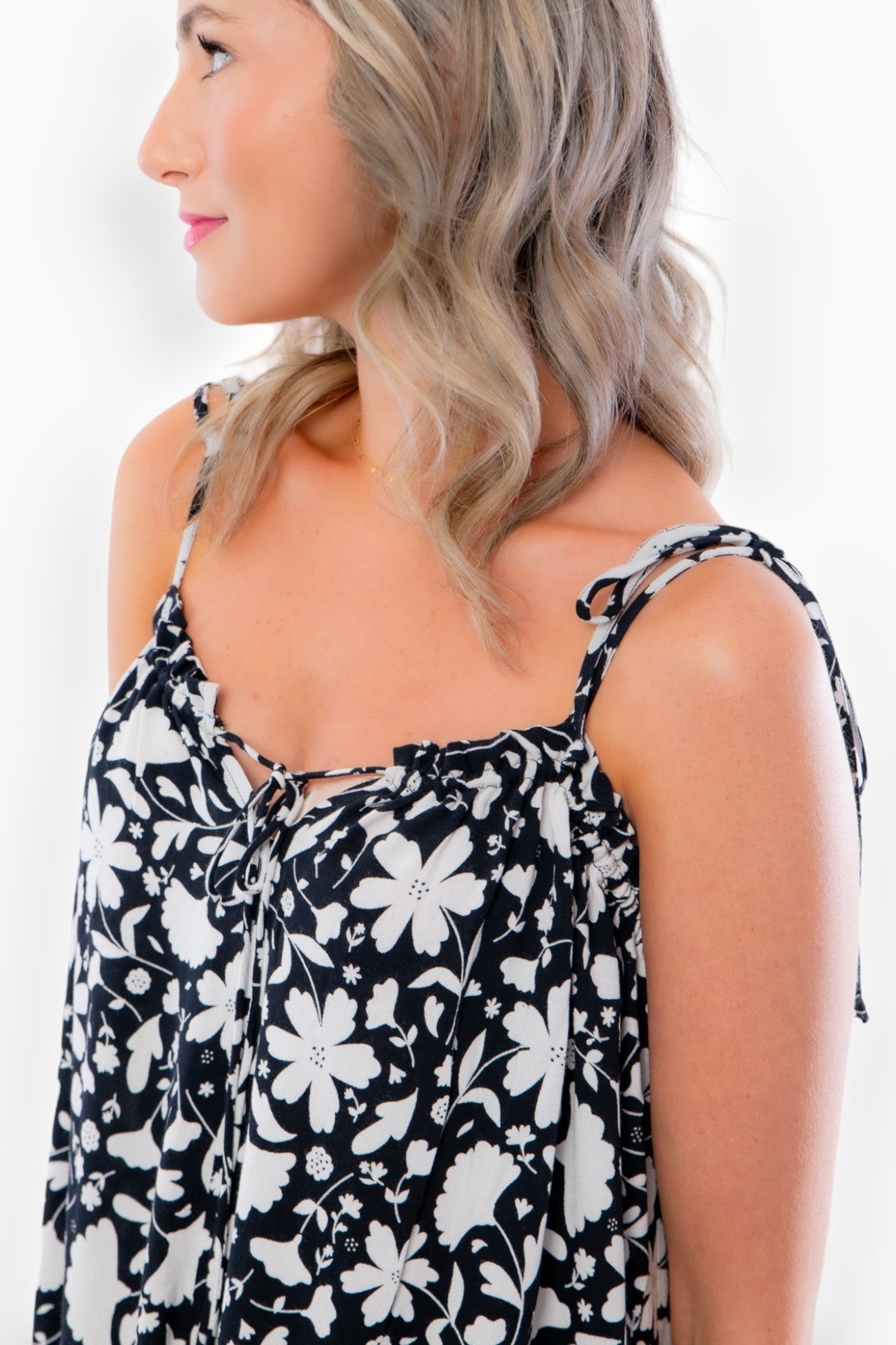 Cloud Black Floral Romper-Onesies-Saltwater Luxe-L. Mae Boutique &amp; Wild Mabel Clothing