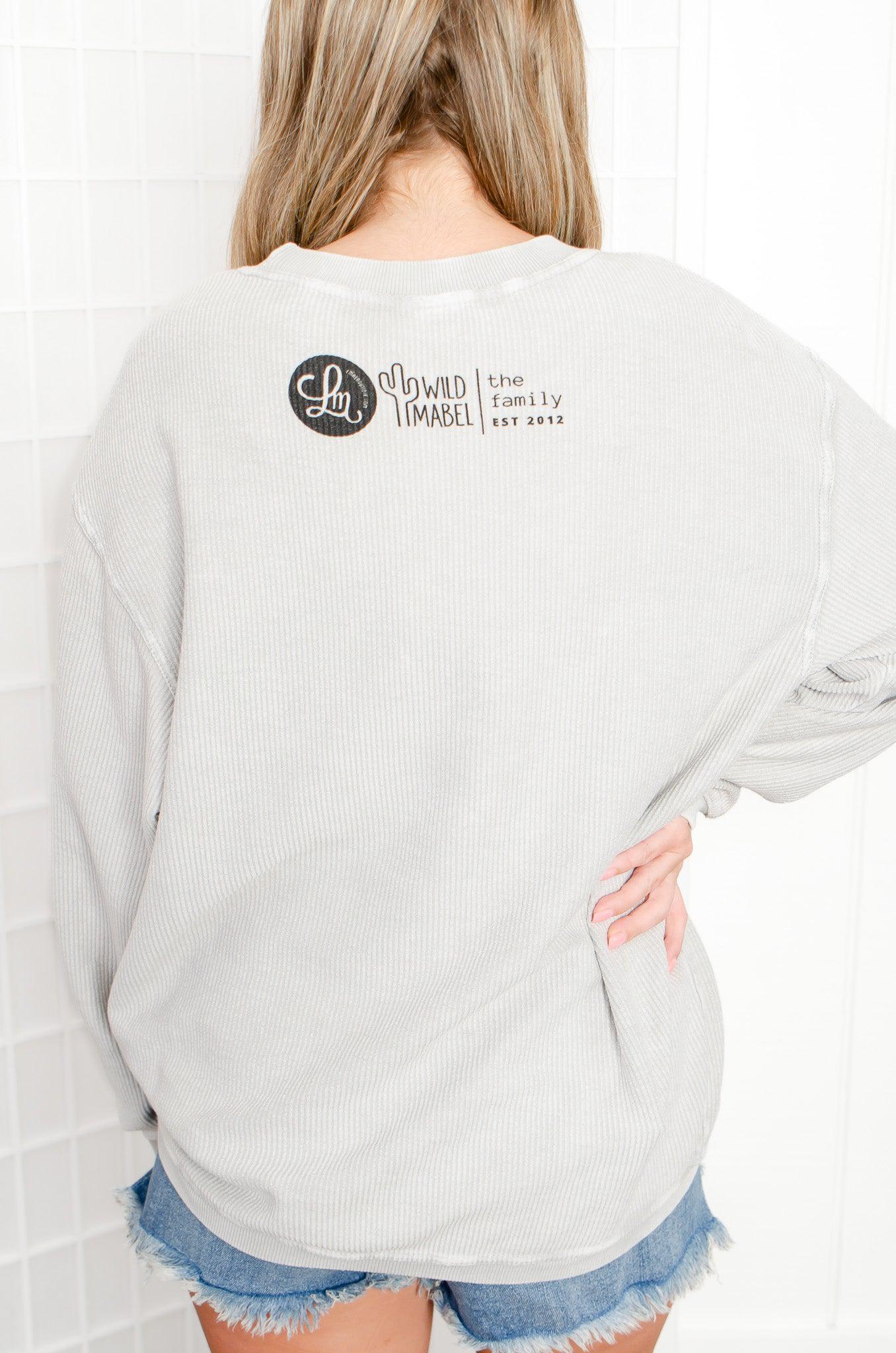 Coastal Carolina Chanticleers Crewneck Corded Sweatshirt-Tops-Chicka-D-L. Mae Boutique &amp; Wild Mabel Clothing