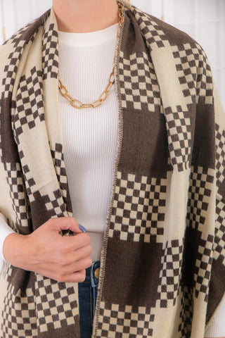 Coffee Checkered Winter Scarf!-Accessories-AC City-L. Mae Boutique & Wild Mabel Clothing