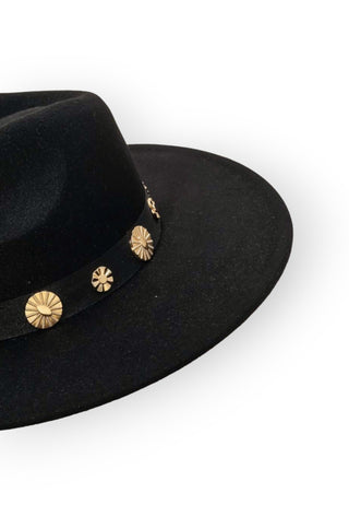 Coin Disc Ribbon Black Ranch Hat-Fame Accessories-L. Mae Boutique