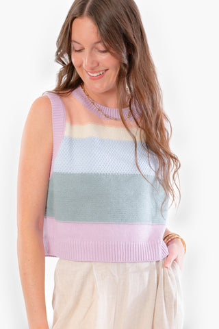 Couch to Cabana Lavender Sweater Vest-Tops-Le Lis-L. Mae Boutique & Wild Mabel Clothing