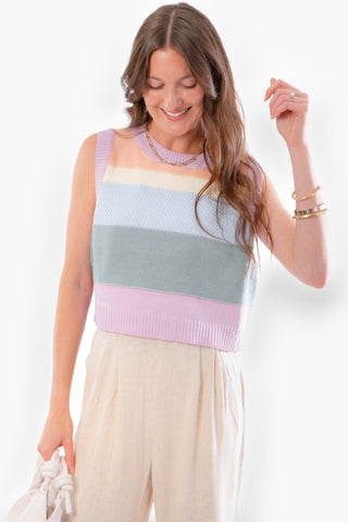 Couch to Cabana Lavender Sweater Vest-Tops-Le Lis-L. Mae Boutique & Wild Mabel Clothing