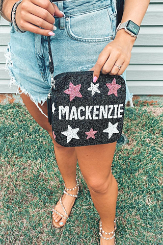 Custom Beaded Star Bag with Name-L. Mae Boutique-L. Mae Boutique