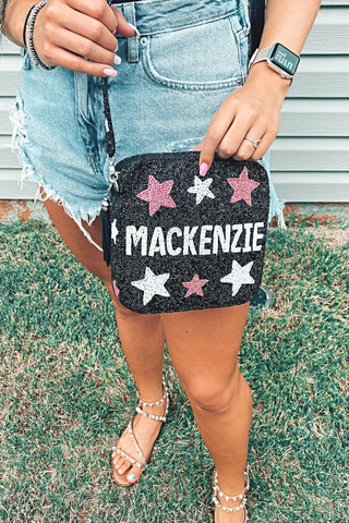 Custom Beaded Star Bag with Name-Accessories-L. Mae Boutique-L. Mae Boutique & Wild Mabel Clothing