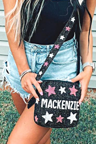 Custom Beaded Star Bag with Name-Accessories-L. Mae Boutique-L. Mae Boutique & Wild Mabel Clothing