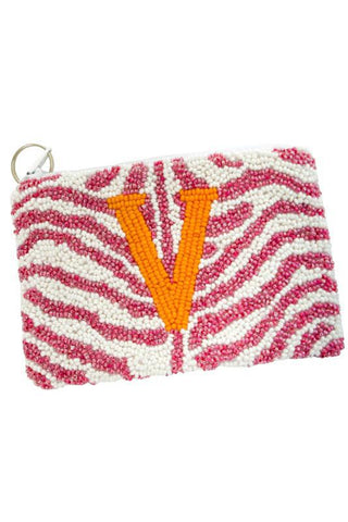 Custom Tiger Stripe Beaded Coin Pouch-Accessories-Tiana Designs-L. Mae Boutique & Wild Mabel Clothing