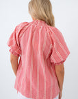 Farmer's Market Stroll Red Gingham Blouse