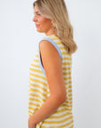 lemon and blueberry stripe tank