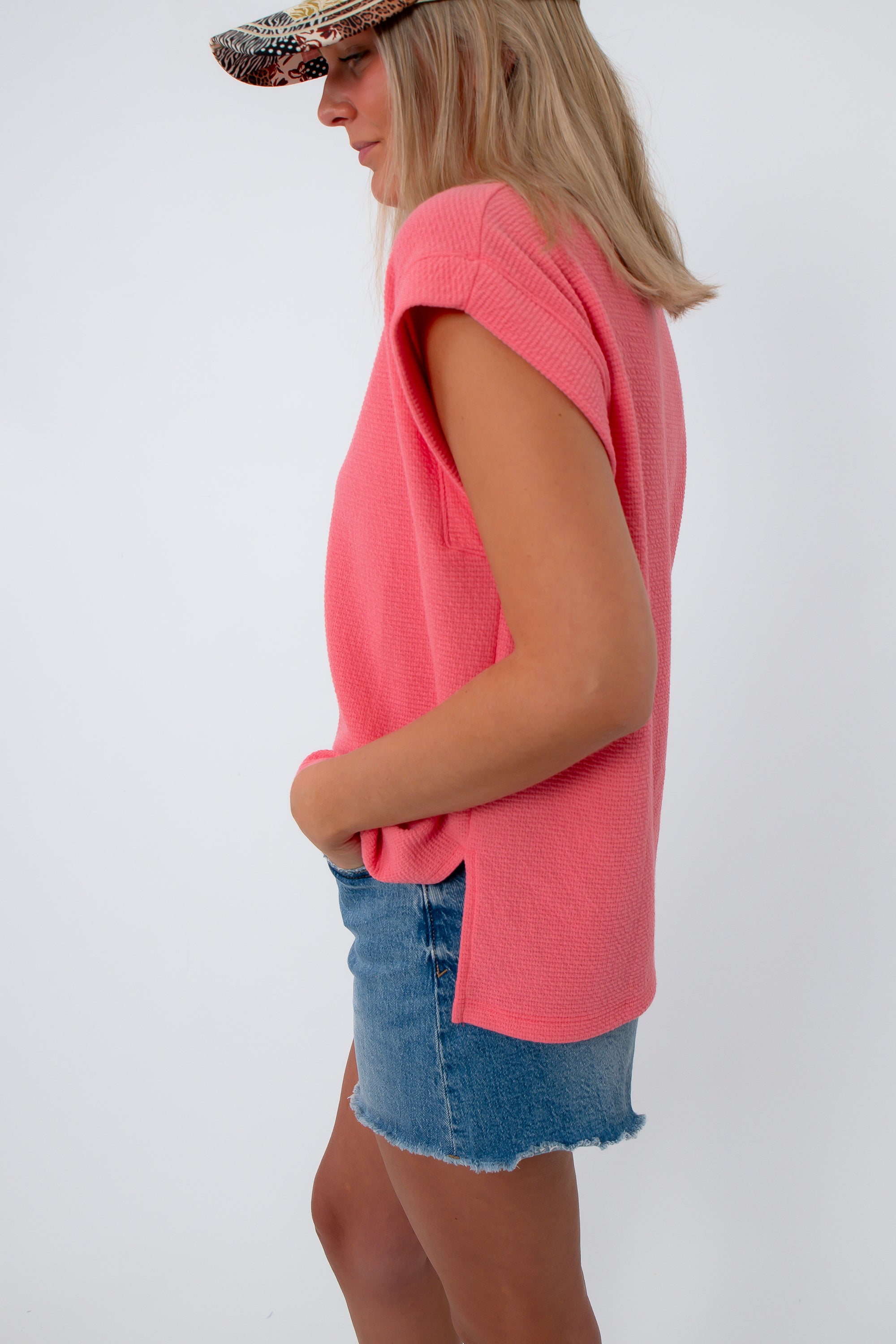 Camila Pink Coral Knit Top