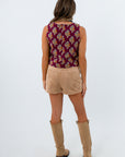 Show Me Your Mumu Beige Faux Suede Vancouver Skort