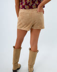 Show Me Your Mumu Beige Faux Suede Vancouver Skort