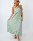 Shoreline Striped Bubble Hem Maxi Dress