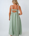 Shoreline Striped Bubble Hem Maxi Dress