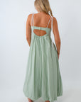 Shoreline Striped Bubble Hem Maxi Dress