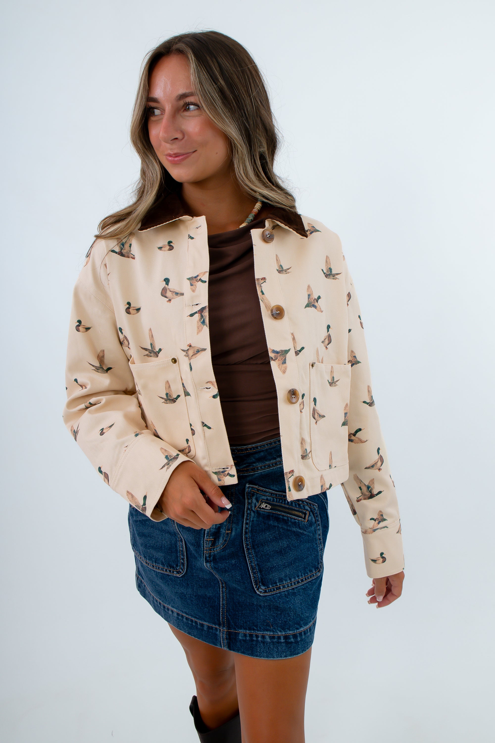 Hunting Season Duck Print Barn Jacket