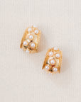 Pearl Studded Small Hoop Earrings