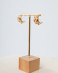 Pearl Studded Small Hoop Earrings