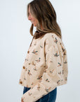 Brown corduroy collar barn jacket for fall, barn jacket with brown corduroy collar, lightweight fall jacket, fall layering pieces
