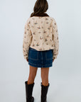 Lightweight Fall Jacket, fall outwear, fall jackets, barn jacket with button closure, barn jacket with duck print