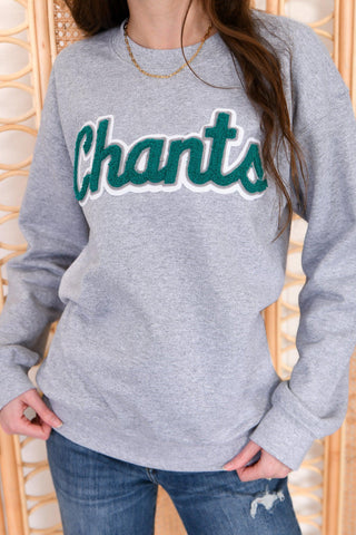 Chenille Patch Chants Sweatshirt-C&A Custom Stitching-L. Mae Boutique