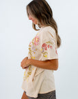 Butterfly Garden Oversized Graphic Tshirt with side pockets, floral oversized graphic t shirt