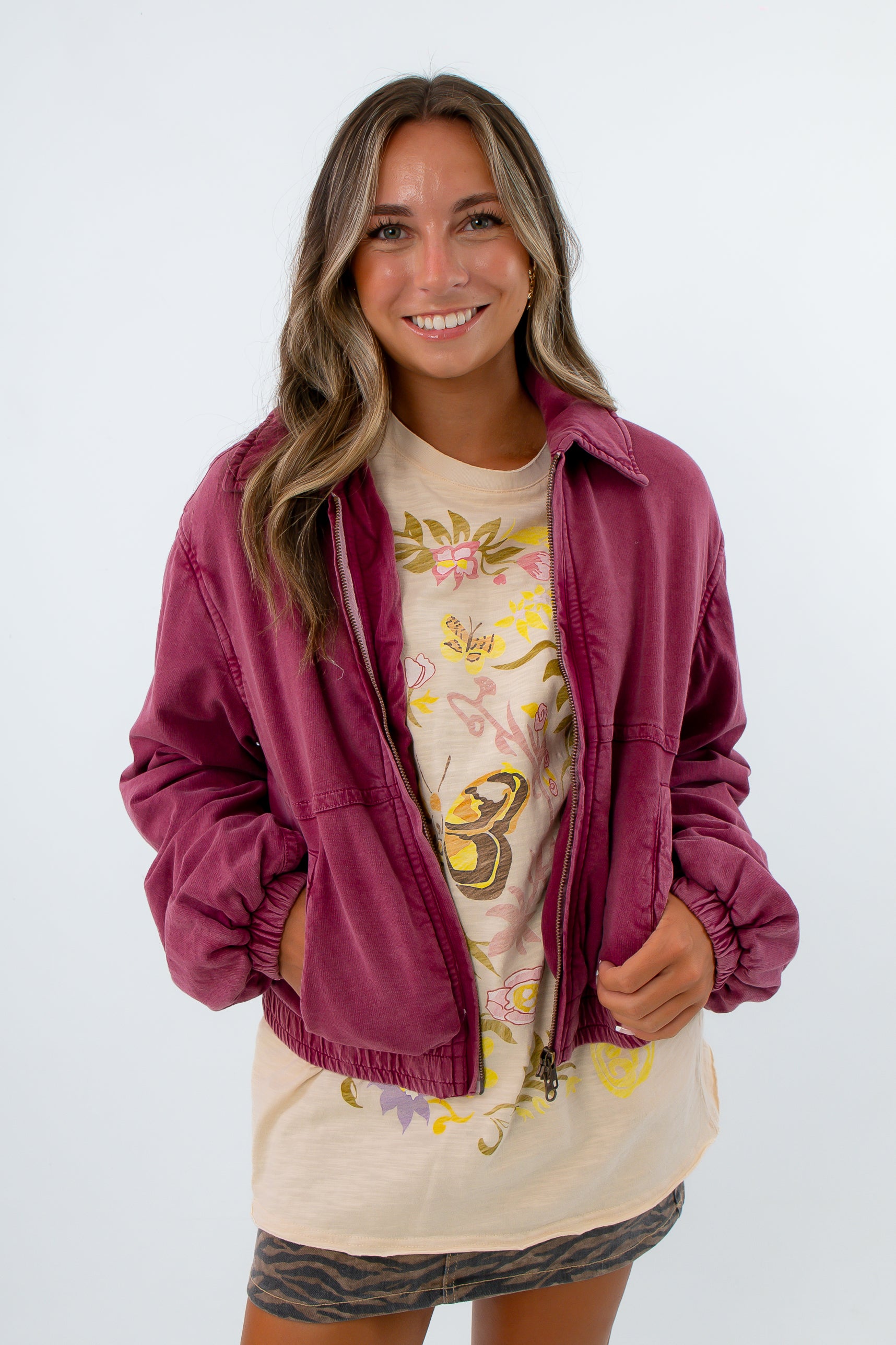 Free People Roan Rouge Birdie Washed Jacket