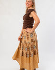 Latte Lace Bottom Tiered Skirt
