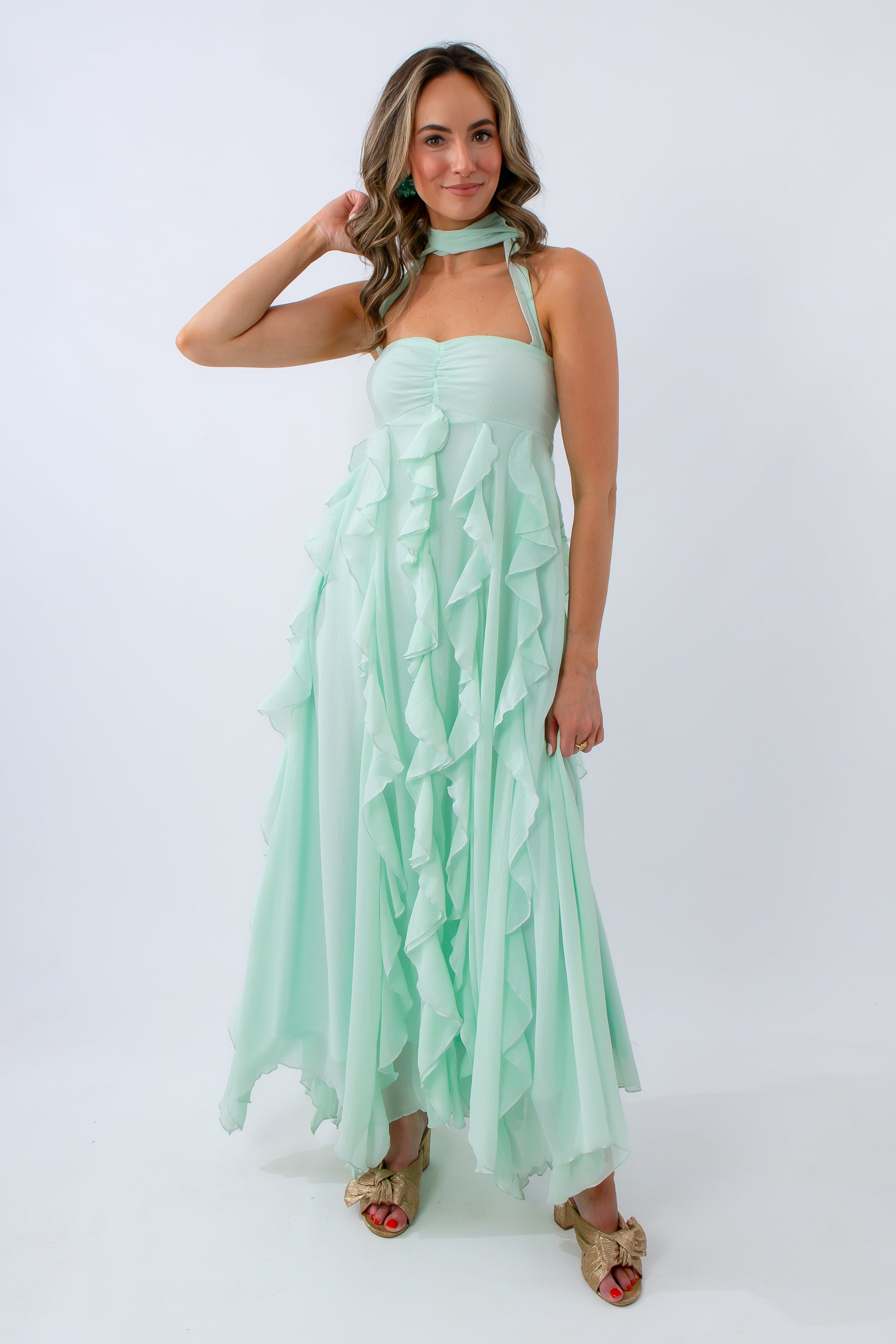 Show Me Your Mumu Gemma Ruffle Maxi Dress