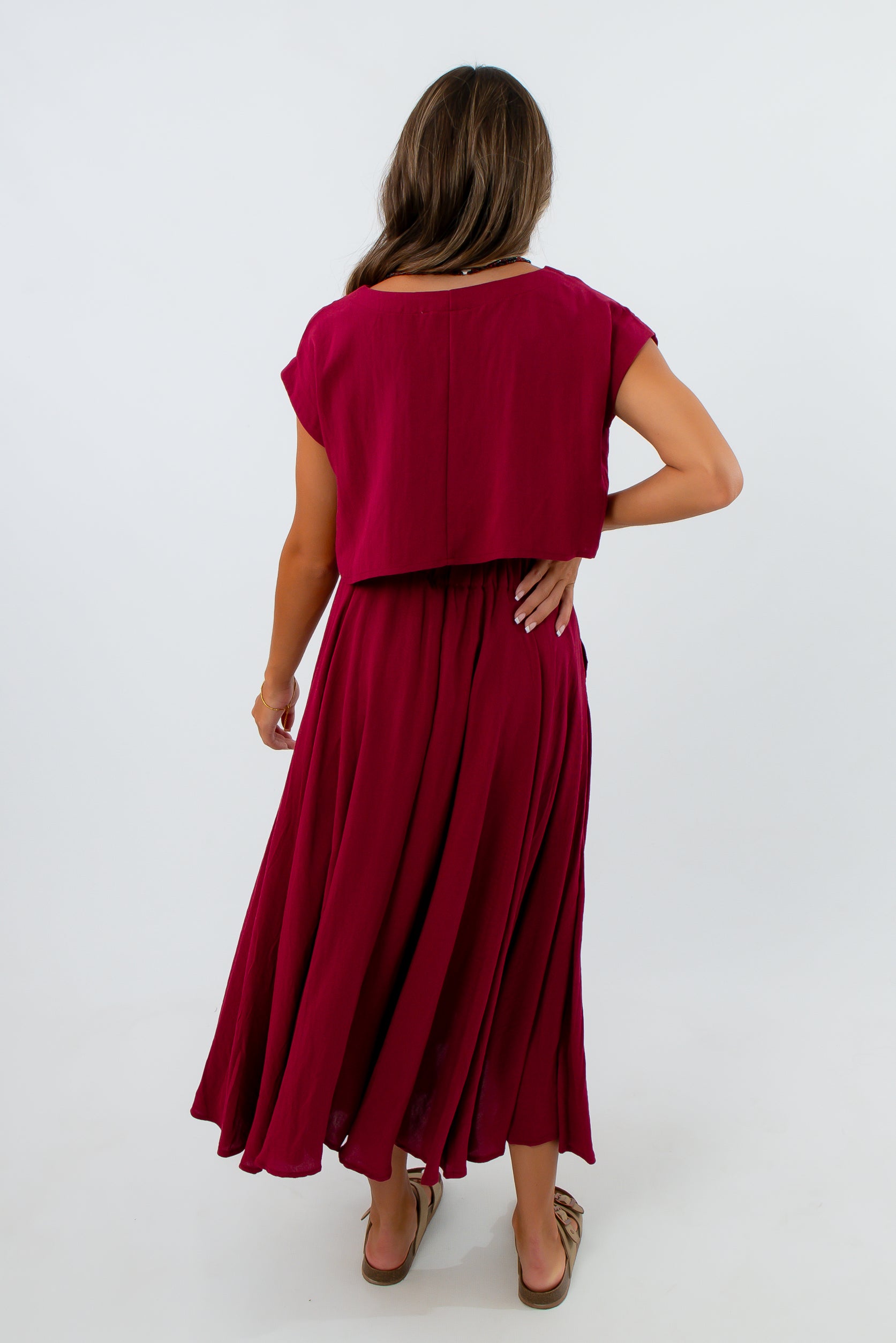 Alabama game day fall matching skirt set, burgundy game day outfits, burgundy matching set, midi skirt and top sets