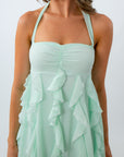 Show Me Your Mumu Jelly Mint Gemma Ruffle Maxi Dress