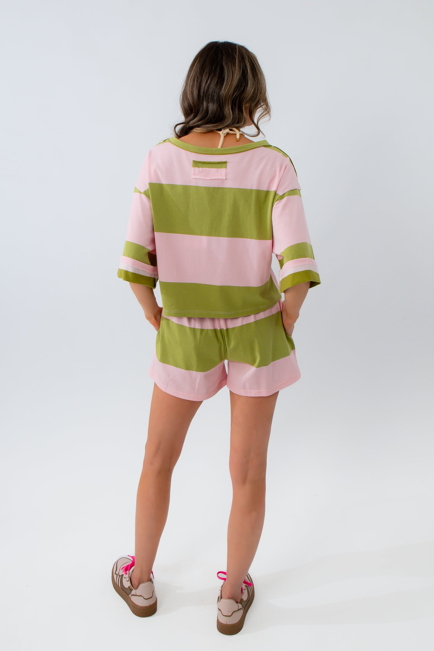 Strawberry Matcha Stripe Boxy Tee