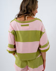 Strawberry Matcha Stripe Boxy Tee
