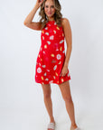 MinkPink Red Sirena Mini Shift Dress