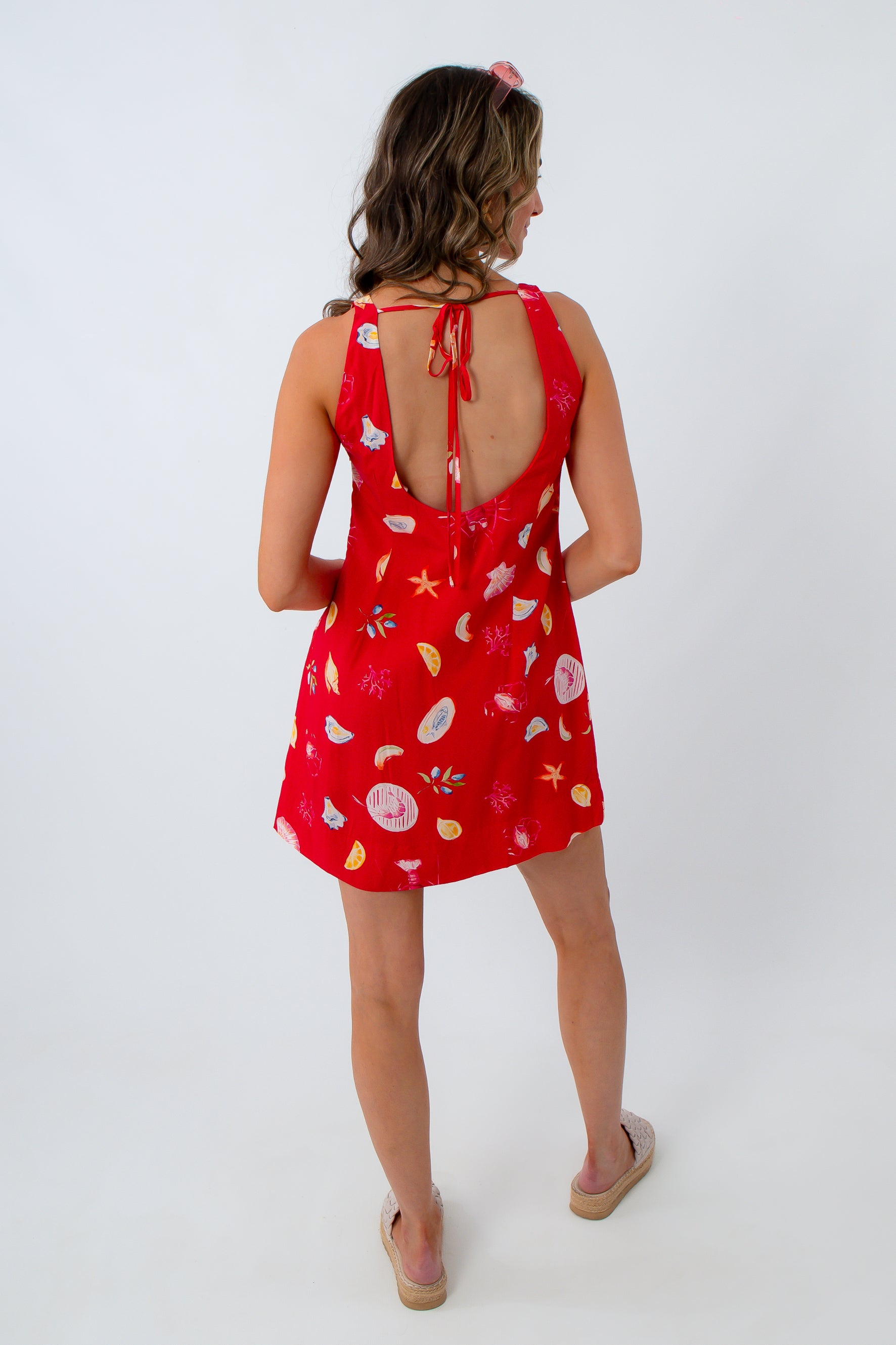 MinkPink Red Sirena Mini Shift Dress