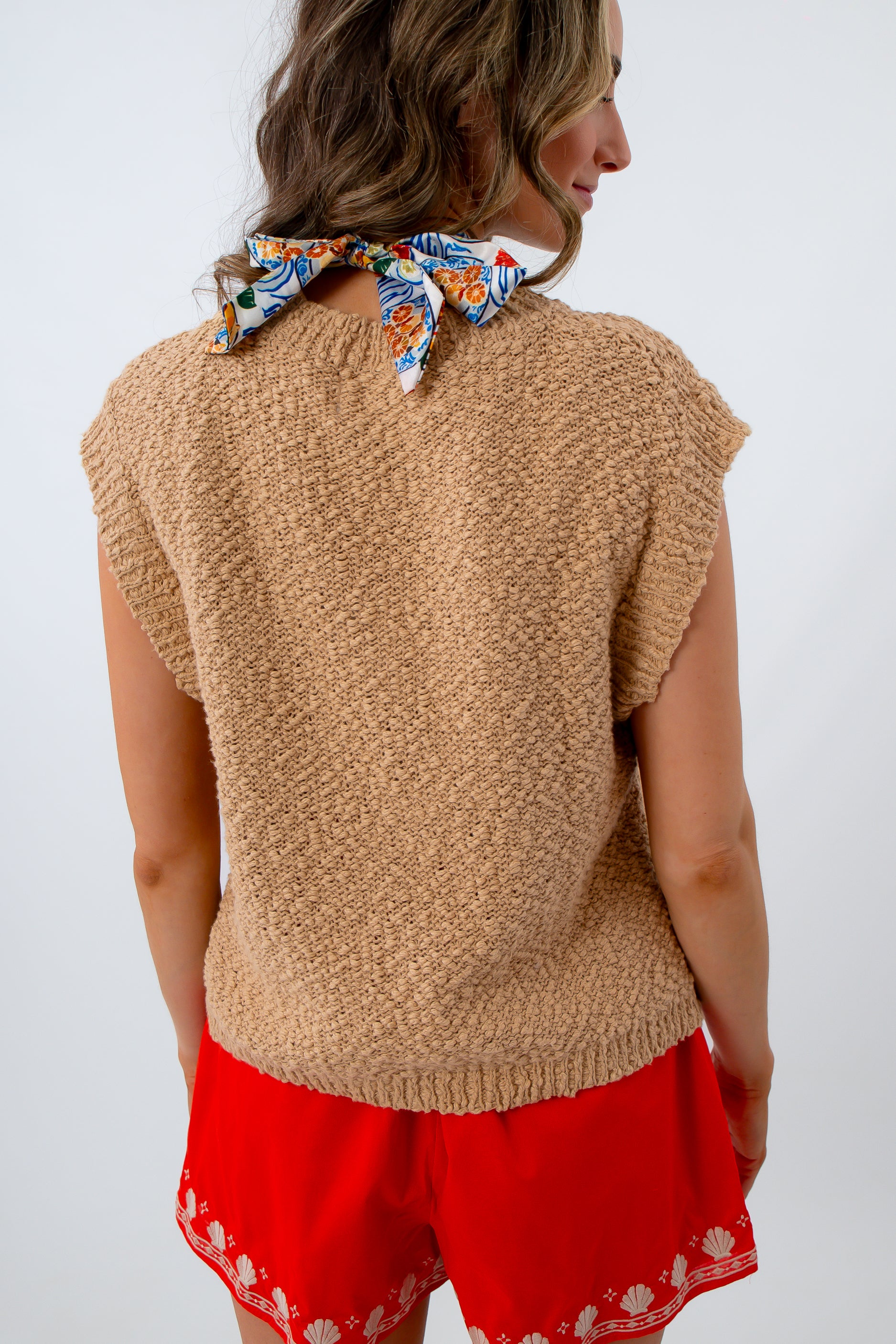 Sleeveless Textured Sweater