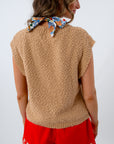 Sleeveless Textured Sweater