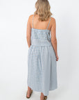 Blue Gingham Patchwork Set on woman