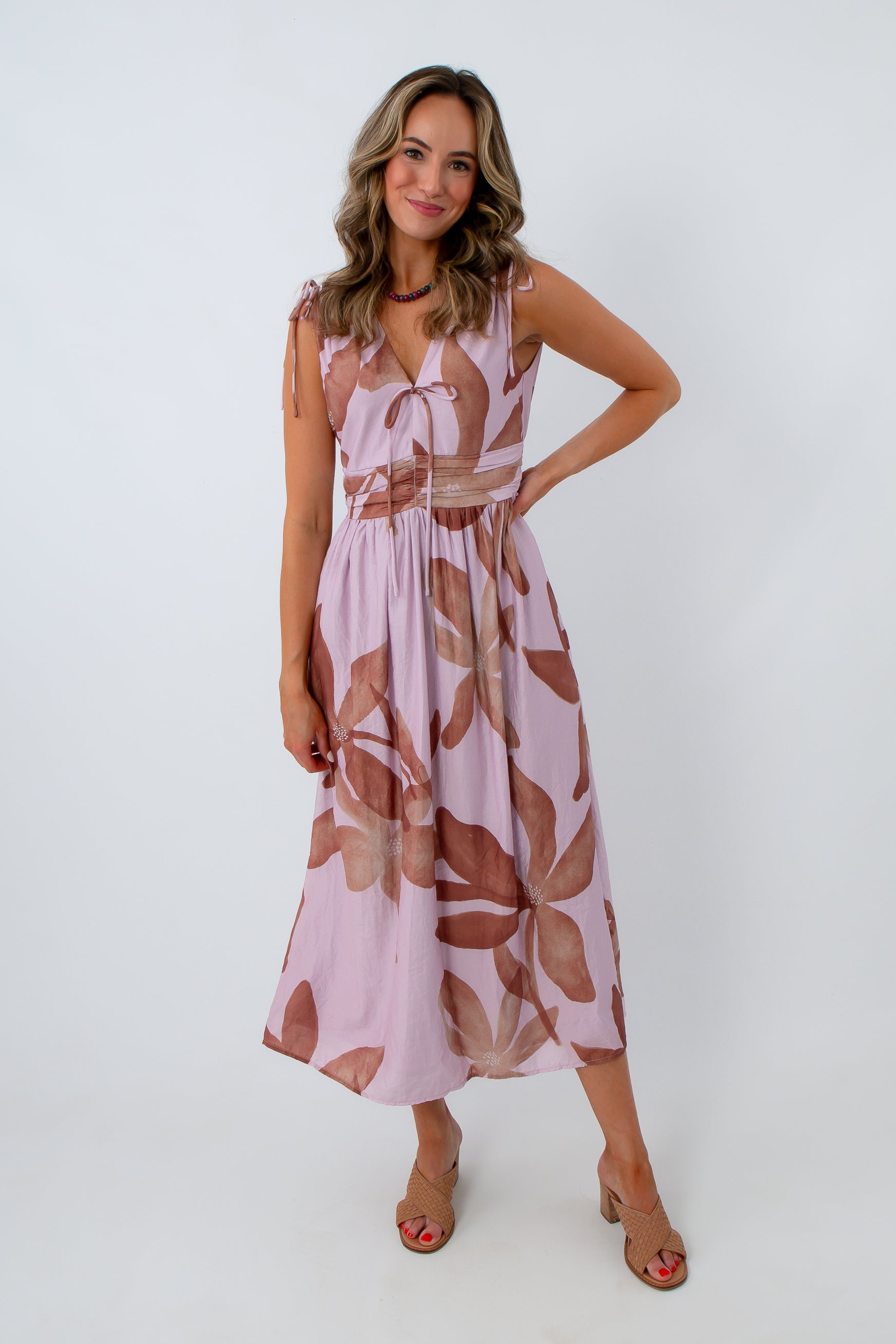 Elegant floral dress for beach weddings