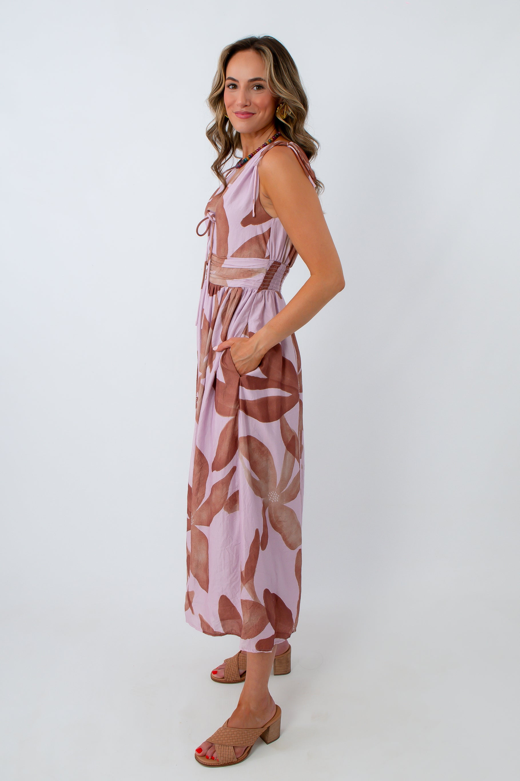 Dusk Till Dawn Floral Midi Dress