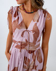 Lilac transitional summer to fall floral dress
