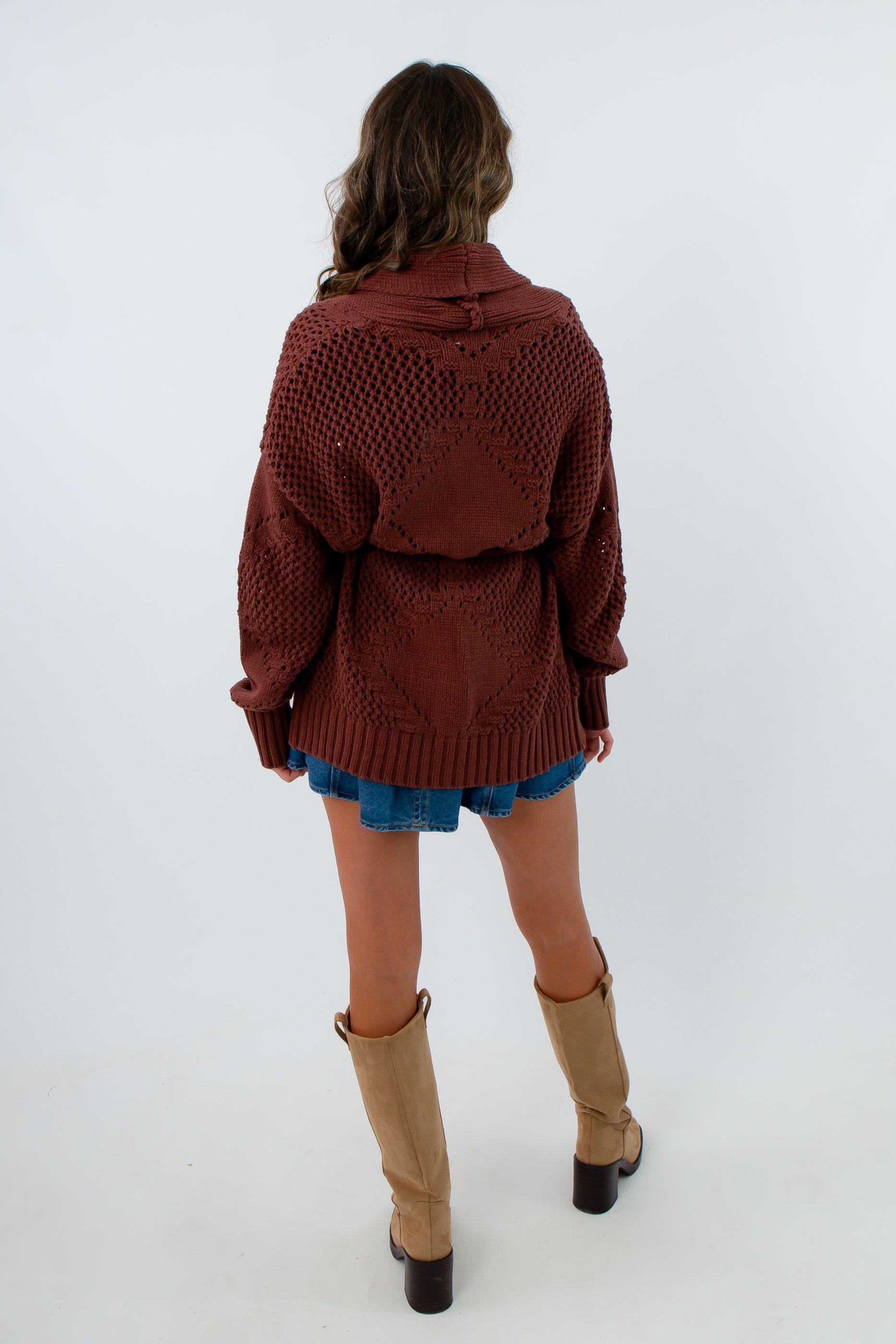 Fall outerwear knit cardigan, cozy brown cardigan, fall layering pieces, knit fall cardigans