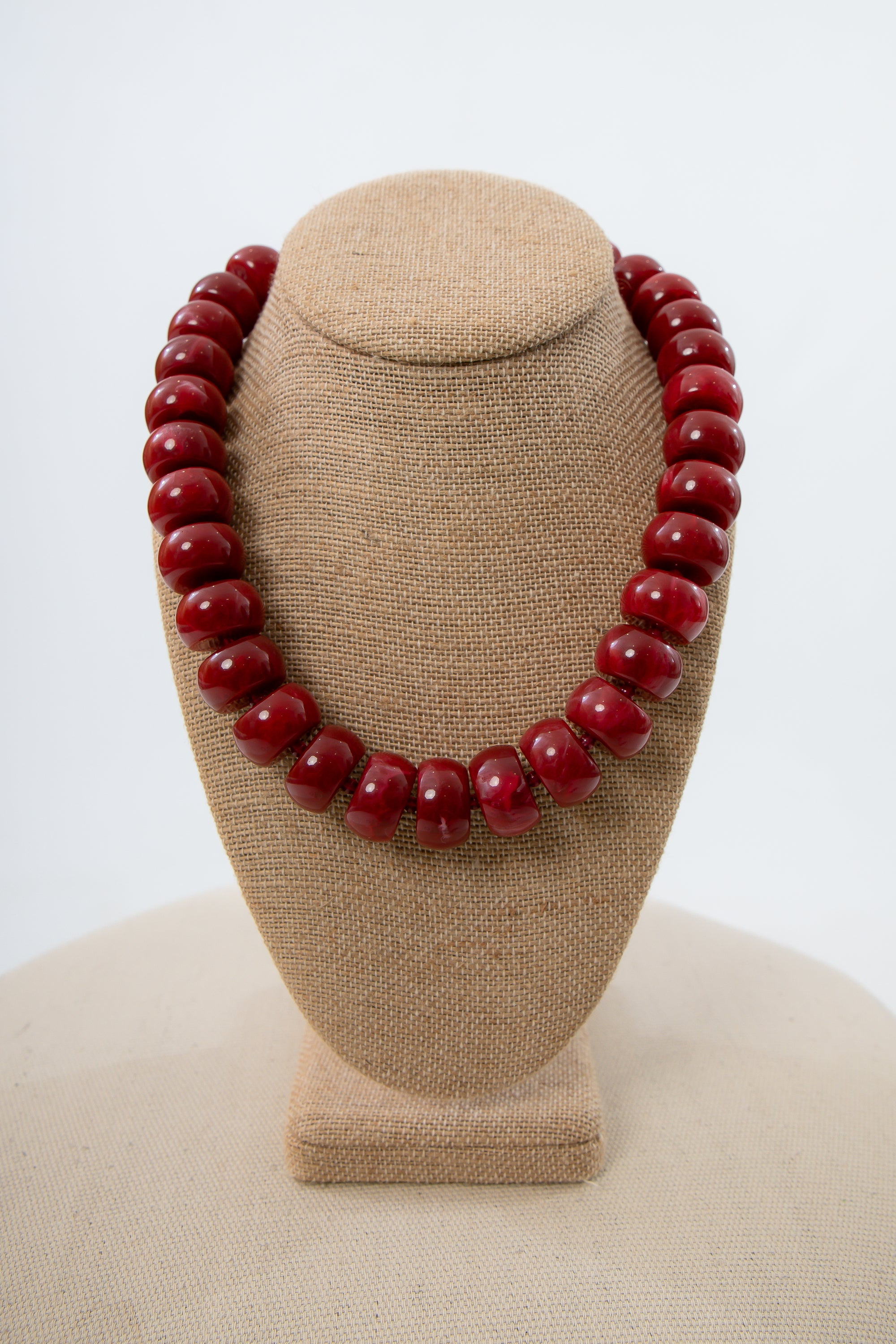 Carolina Red Jasper Chunky Beaded Necklace