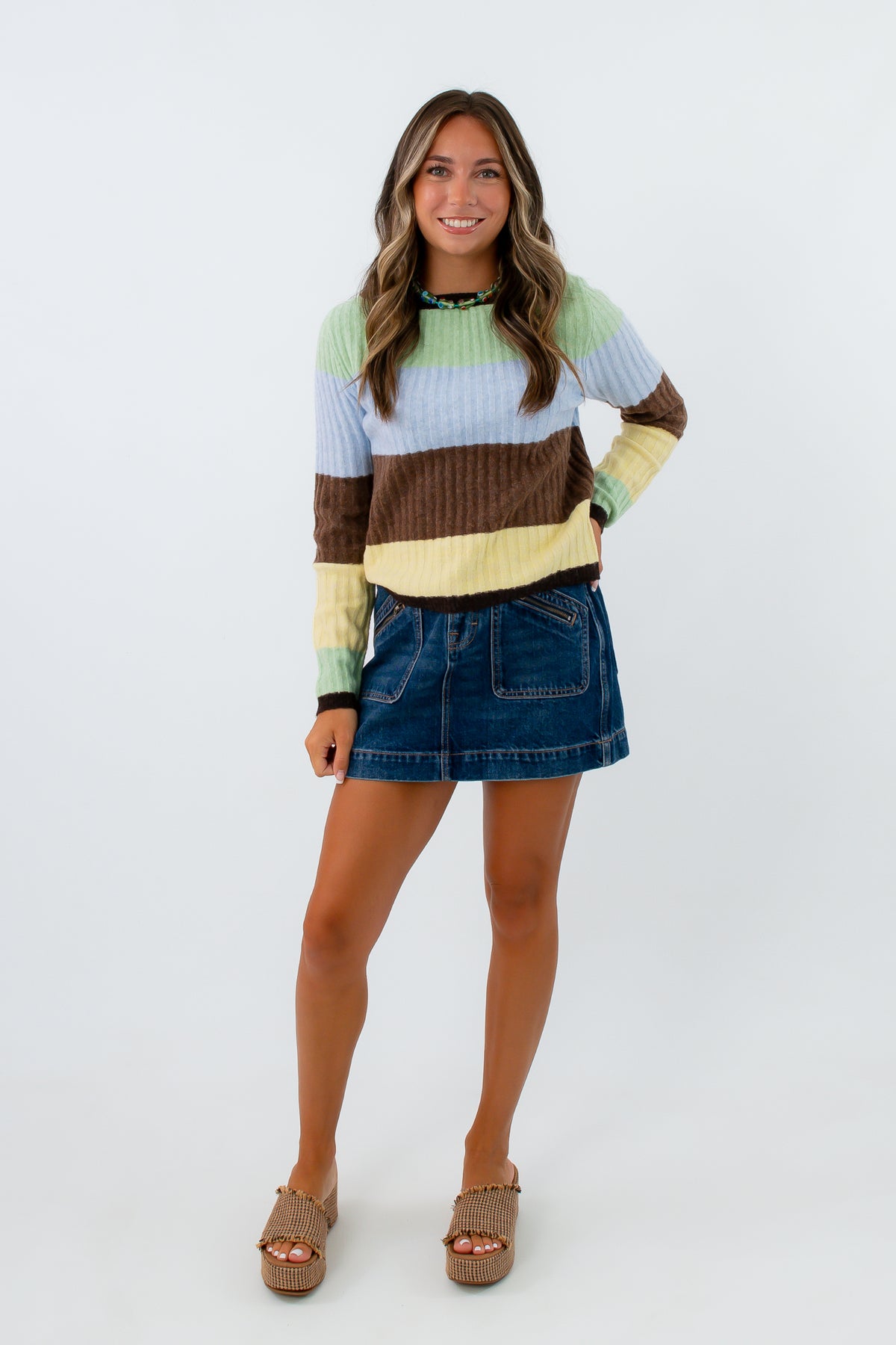 Hallie Multicolor Stripe Lightweight Knit