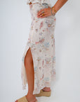 seashell print skirt
