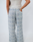 Beach to Brunch Blue Stripe Woven Pants